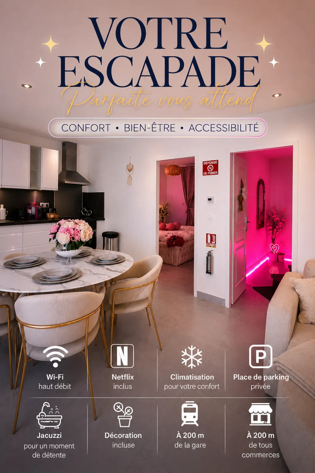 Présentation de la suite Jacuzzi EUROP RENT JAC